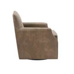 Glaser Faux Leather Swivel Chair Brown - Madison Park -Quality Furniture Store GUEST fecafd4e d3e5 453f 9bfe 1bab360f12b1