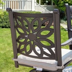Captiva Designs 3pc Cast Aluminum Outdoor Patio Dining Set With Bar Stools Brown -Quality Furniture Store GUEST fecf120d 4d73 4a78 a666 5f1fa3f11029