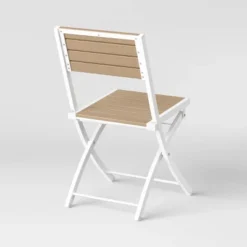 Bryant 4pk Faux Wood Folding Patio Bistro Chairs - White/Light Wood - Threshold™ -Quality Furniture Store GUEST ff0c02ae c0b7 4249 800c e541509c2011